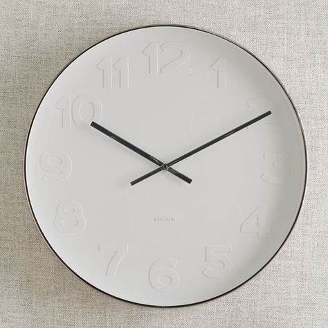 White Wall Clock, Clock Ideas, White Wall Clocks, Kitchen Clock, Classic Clocks, White Clocks, Black Wall Clock, Kitchen Clocks, Oversized Wall Clock