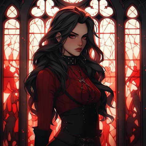 Aurelia Nightshade, Mid, a woman turned vampire that now hunts her own kind, made for a D&D setting. Dnd Vampire Character, Vampire Hunter Art, Female Vampire Oc, Vampire Woman Aesthetic, Female Vampire Character Design, Vampire Oc Female, Female Vampire Aesthetic, Vampire Woman Art, Female Vampire Art