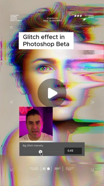 ZEET on Instagram: "NEW Glitch distortion filter in Photoshop Beta.  . Some of the new filters in Adobe Photoshop beta are awesome - I’ll be highlighting some of my favorites in the next coming weeks!  . . . . . . . #photoshop #graphicdesign #photoshoptutorial #photoshopedit #graphicdesigndaily #posterdesign #howto #howtodesign #adobetutorial #designtutorial" Adobe Tutorials, Photoshop Filters, Photoshop Editing, Photoshop Tutorial, Design Tutorials, My Favorites, Adobe Photoshop, Poster Design, Filter