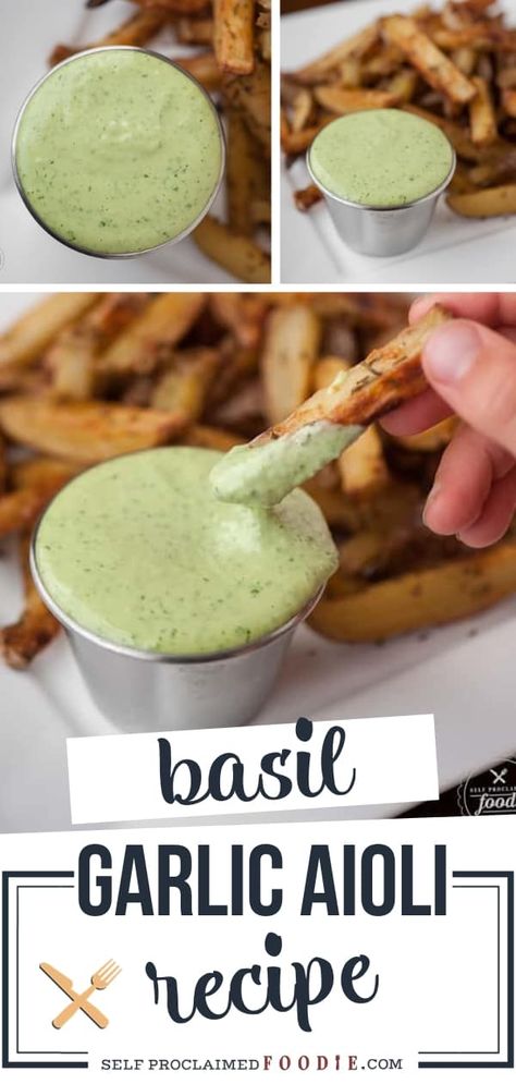 Aioli Sauce Recipe, Garlic Aioli Sauce, Fresh Basil Recipes, Garlic Aioli Recipe, Aioli Sauce, Aioli Recipe, Basil Recipes, Garlic Aioli, Herb Recipes