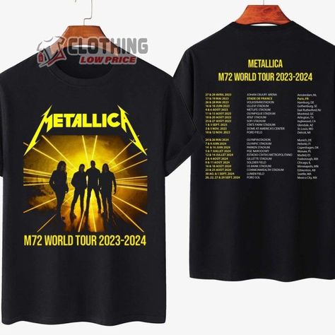 Metallica Announces New "All Within My Hands" Concert for 2024: Everything You Need to Know Metallica Merch, Event Merch, Metallica Live, Metallica Band, Metallica Shirt, Classic Rock Bands, Step Dad Gifts, Band Metal, Concert Shirts