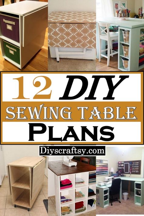 This article will show you some DIY projects to help you make your sewing table. Some of these projects will require some woodworking skills and tools, but others are very simple and can be done with basic tools. Sewing Machine Table Diy How To Make A, Sewing Table Woodworking Plans, Sewing Tables Ideas Work Stations, Diy Sewing Machine Table, Sewing Table Ideas, Folding Sewing Table, Sewing Craft Table, Sewing Machine Table Diy, Diy Sewing Table