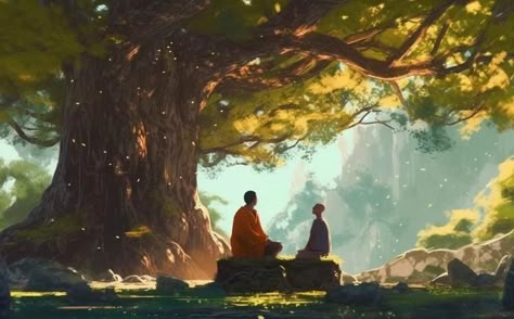 Buddha Wallpaper For Laptop, Laptops Wallpapers, Jiang Ziya, Gautam Buddha Image, Hwarang Taehyung, Buddhism Wallpaper, Lord Buddha Wallpapers, Thumbnail Background, Environment Painting