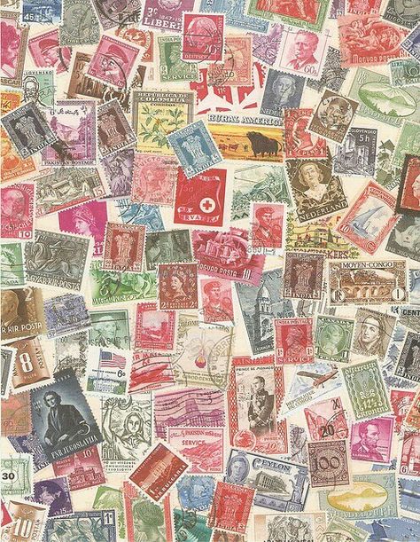 Stamps Stary Papier, Pocket Letter, Postage Stamp Art, Backgrounds Wallpapers, December Daily, Vintage Stamps, Vintage Printables, Decoupage Paper, Mail Art