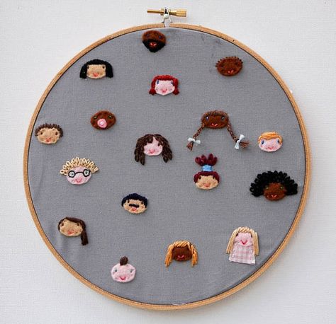 Embroidery Face, Pola Sulam, 자수 디자인, Design Guide, Embroidery Hoop Art, Art Textile, Christmas Crafts For Kids, Embroidery Inspiration, Ribbon Embroidery