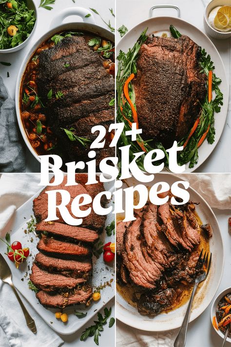 27+ Delicious Brisket Recipes to Make Your Dinner Extra Special Tonight!

Savor mouthwatering brisket recipes that will make your dinner unforgettable. These easy-to-follow meals feature tender beef smoked barbecue savory spices and rich sauces. Whether you like it slow-cooked or grilled there's a perfect dish for everyone. Impress your family tonight with these delightful brisket ideas they'll love! https://foodeau.com/brisket-recipes Kosher Brisket Recipes, Brisket Grill Recipes, Brisket Dinner Recipes, Leftover Brisket Recipe, Brisket Gas Grill, Recipes Using Brisket, Beef Brisket Meal Ideas, Baked Brisket Recipes Ovens, Brisket Meal Ideas