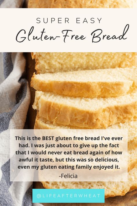 Easy Gluten Free Bread Recipe, Easy Gluten Free Bread, Gluten Free Bread Recipe Easy, Gf Bread Recipe, Gluten Free Bread Recipe, Gluten Free Bread Machine, Dairy Free Bread, Homemade Gluten Free Bread, Gluten Free Sandwich Bread