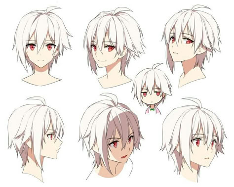 Male Character Hair Reference, Drawing Assesories, Art Hair Reference Male, Bangs Anime Reference, Three Quarter View Face Anime, Male Short Hairstyles Drawing, Generic Anime Protagonist, Male Anime Hair Reference, Anime Short Hair Reference