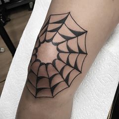 Image may contain: one or more people Spider Tattoo Traditional, Spider Web Tattoo Elbow, Tattoo Design For Hand, Spider Web Tattoo, Black Art Tattoo, Spider Web Design, Native Tattoos, Web Tattoo, C Tattoo