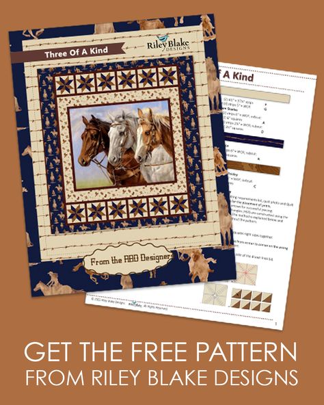 Get the free Quilt Pattern from Riley Blake Designs and make a quilt for all the horse lovers in your life. Ride the Range prints by Tara Reed are the perfect complement to this horse quilt panel. Quilts With Horses Patterns, Free Horse Quilt Patterns, Horse Panel Quilts Ideas Layout Patterns Free, Horse Panel Quilts Ideas Layout, Horse Quilt Patterns Free, Horse Quilts Ideas, Horse Quilts, Quilt Planner, Western Quilts