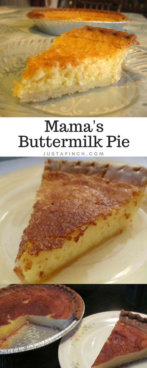 Homemade buttermilk pie recipe, just like mom's recipe! What To Make With Buttermilk, Summer Pies, Southern Buttermilk Pie, Buttermilk Pie Recipe, Weight Watcher Desserts, Baked Food, Buttermilk Pie, Buttermilk Recipes, Homemade Buttermilk