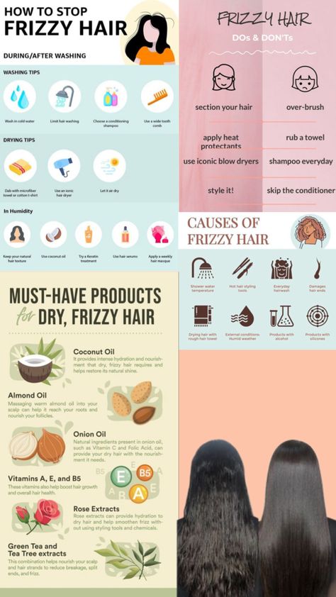 here you can find how to care for frizzy hair so if your hair is frizzy, you can just upload these steps and you will see the difference 🩷 Care For Frizzy Hair, Caring For Frizzy Hair, Hair Masque, Shirt Hair, Hot Hair Styles, Wide Tooth Comb, Wash Brush, Frizzy Hair, Blow Dryer