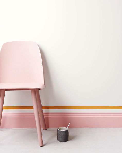 If painting a masterpiece is a little out of your league, take baby steps and get started with this super-cute skirting board detail in your home. Follow the link in our profile for all the steps. Colourful Interiors, Out Of Your League, Pastel Trends, Yellow Pastel, Best Umbrella, Pastel Decor, Skirting Boards, Nursery Inspo, Blue Pastel