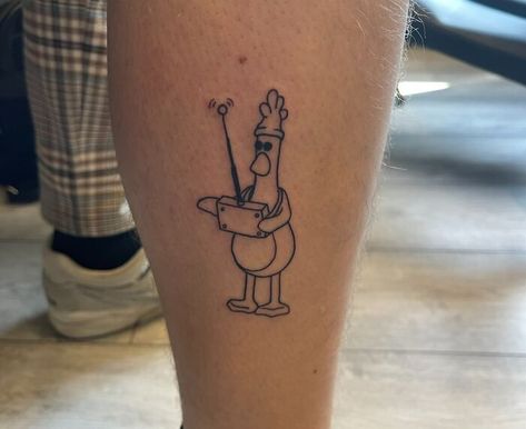 A Silly Tattoo I Recently Got Of One Of My Favourite British Icons Mens Cat Tattoo, Silly Goofy Tattoos, Funny Flash Tattoo, Tattoos Spongebob, Small Funny Tattoos, Silly Little Tattoos, Silly Tattoo Ideas, Silly Tattoos, Dumbest Tattoos