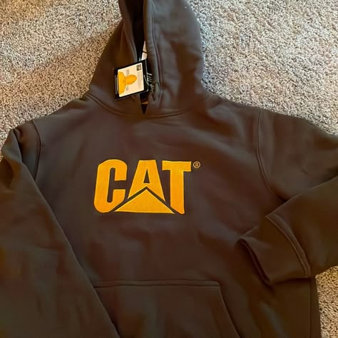 Cat Nwt Brown And Yellow Embroidered Graphic Front Pouch Hoodie Perfect Condition Drawstring At Hood Size Medium Caterpillar Western Hoodies, Tiger Hoodie, Gay Outfit, Cute Country Outfits, Western Clothing, Future Clothes, Western Outfits Women, Outfit Inspo Casual, Cat Hoodie