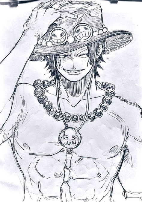 Ace One Piece, Naruto Sketch Drawing, One Piece Tattoos, Crayon Drawings, Best Anime Drawings, Anime Drawing Books, One Piece Ace, One Peice Anime, Pencil Crayon