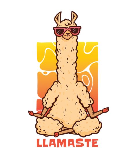 National Yoga Day, Llama Jokes, Yoga Jokes, Llama Puns, Yoga Puns, Yoga Stickers, Dinosaur Cards, Funny Llama, Pun Shirts