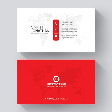 Business Card Red, Fitness Business Card, Company Business Cards, Make Business Cards, Name Card Design, Professional Business Cards Templates, White Business Card, Visiting Card Design, Black And White Logos