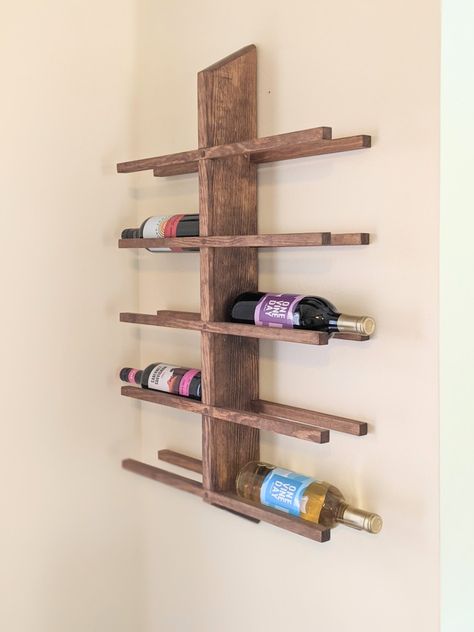 Wall Wine Storage, Wooden Wine Rack Wall, Liquor Rack, Simpsonville South Carolina, Wall Hanging Wine Rack, Wine Accessories Gift, Vintage Wine Rack, Mounted Wine Rack, Wine Bottle Display