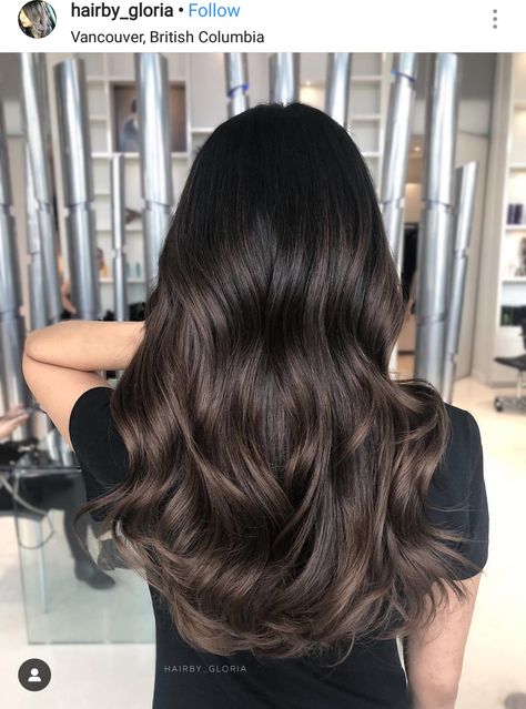 Subtle Balayage Brunette, Balayage Dark Hair, Hair Color Names, Balayage Dark, Wedding Hair Colors, Black Hair Balayage, Black Hair Dye, Brown Hair Inspo, Brunette Hair With Highlights