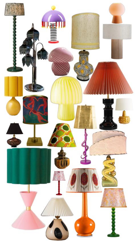 Funky Lamps, Painting Lamps, Cozy Room, Lampshades, Design Process, Design Inspo, Home Decor Furniture, Home Deco, New Art