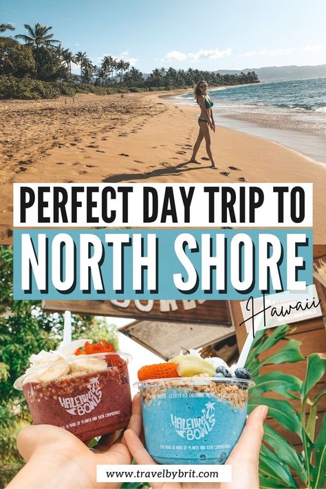 If you only have time for a day trip to North Shore Oahu, you'll need to fill your day to see, eat, and experience all the best things to do on the North Shore! Here's the perfect guide to North Shore Oahu in Hawaii! #northshore #northshoreoahu #northshorehawaii Where To Eat North Shore Oahu, Oahu Day Trip, Best Food North Shore Oahu, Things To Do In North Shore Oahu, Hawaii North Shore Oahu, Oahu North Shore Things To Do, Best Things To Do In Oahu Hawaii, Oahu Trip Planning, North Shore Oahu Things To Do