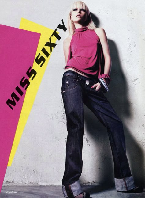 MS60 Miss Sixty Campaign, Guess Magazine, Miss Sixty 90s, Models Catwalk, 2000s Magazines, Coyote Ugly, Y2k Design, Fashion Archive, Fashion Magazine Cover