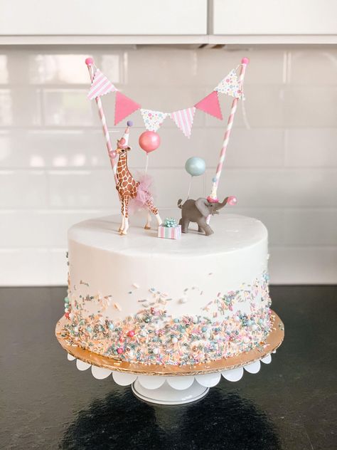 Party Animal Birthday, 2nd Birthday Party For Girl, Animal Birthday Cakes, Wild Birthday Party, Second Birthday Ideas, 2 Birthday Cake, 1st Birthday Cakes, 2nd Birthday Party Themes, Animal Cake