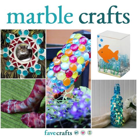 Make crafts with marbles and take your home decor up a notch. Here you'll find crafts with flat back marbles and regular round marbles. You can even tie dye!