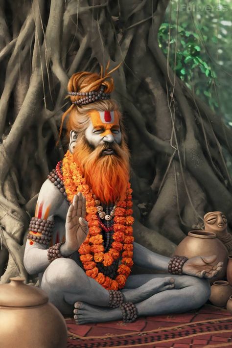 Dandamis by JFoliveras Sadhus India, Shiv Puran, Aghori Shiva, Old Man Pictures, Srimad Bhagavatam, The Greeks, Baba Image, Blur Background In Photoshop, Lord Shiva Hd Wallpaper