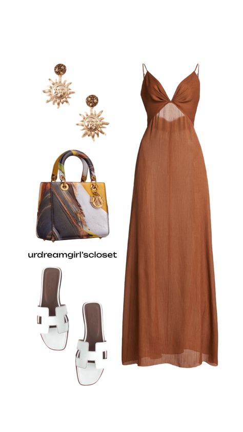 Women Island Outfits, Girly Dress Aesthetic, Elegant Vacation Outfits, Polyvore Outfits Aesthetic, Sunday Outfit, Brunch Outfits, Spring Awakening, Spring Nature, The Arrival