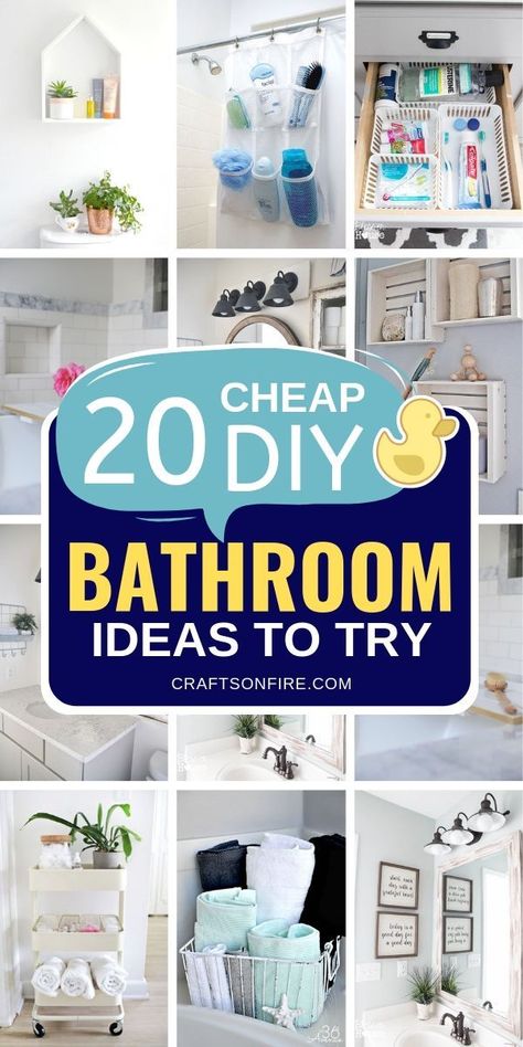 Cheap Hacks, Diy Bathroom Ideas, Bathroom Storage Ideas, Simple Bathroom Decor, Walk In Shower Designs, Bathroom Diy, Ways To Organize, Diy And Home Improvement, Diy Bathroom Decor