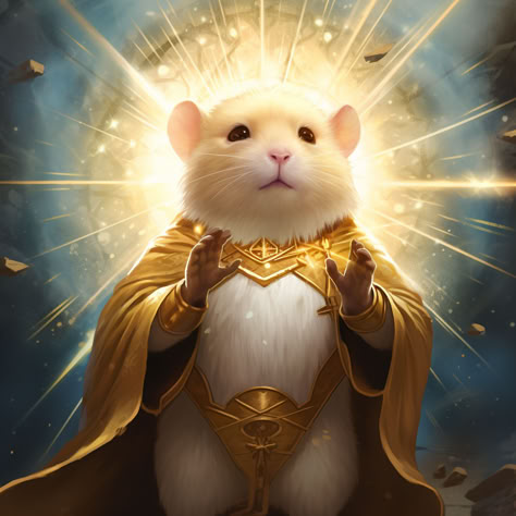 hamster god of light Hamster Combat, God Of Light, Animal Intelligence, Animal Conservation, Therapy Animals, Animal Symbolism, Dnd Miniatures, Animal Nutrition, Animal Habitats