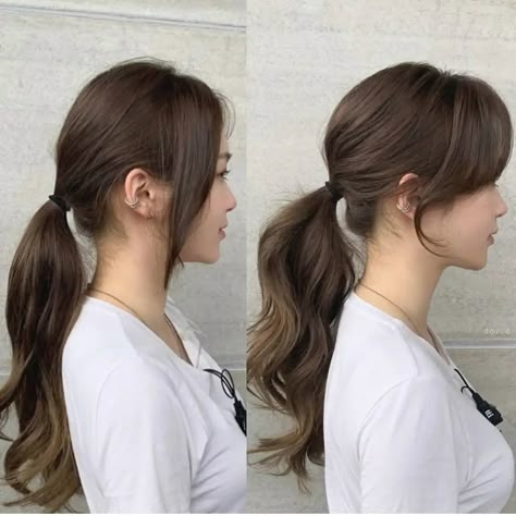 Natural Hair Bangs, Korean Hair Color, How To Cut Bangs, Bangs With Medium Hair, Asian Short Hair, Kawaii Hairstyles, Side Bangs, Haircuts For Long Hair, Modern Hairstyles