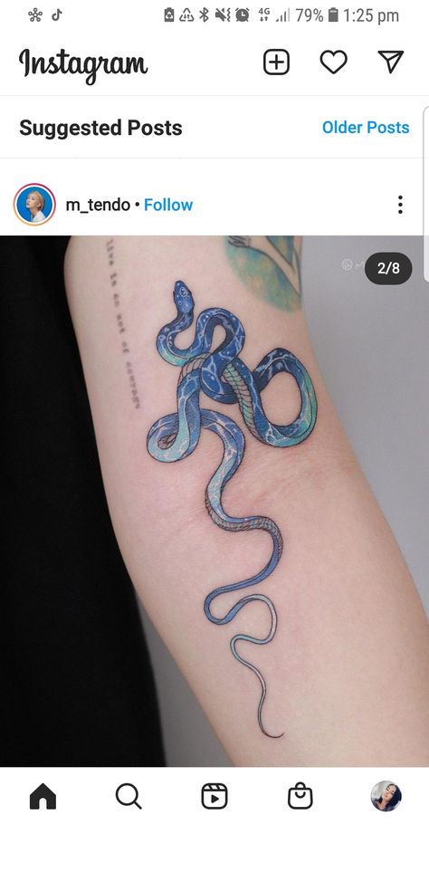 Water Snake, Pretty Snakes, Free Hand Tattoo, Water Tattoo, Sternum Tattoo, Bee Art, Snake Tattoo, Body Tattoos, Inspirational Tattoos