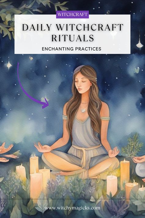 Incorporating daily witchcraft practices into one’s routine can deepen a spiritual connection and emphasize the magic in everyday life. Discover simple yet powerful rituals to integrate magic into your daily habits.  #DailyWitchcraft #EnchantingPractices #EverydayMagic #SpiritualRoutine #WitchyLifestyle #MagicalLiving Daily Witchcraft Routine, Witchcraft Daily Practice, Daily Witchcraft Practice, Daily Witch Routine, Spiritual Practices Daily, Witchy Homes, Daily Witchcraft, Everyday Witchcraft, Rituals Witchcraft