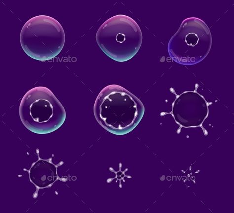 Animated Bubble Burst Game Sprite Animation Bubble Pop Animation, Bubble Animation, Sprite Animation, Bubble App, Game Sprite, Bubble Burst, Burst Bubble, Eyeliner Ideas, Ui Design Patterns