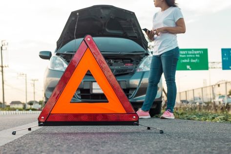 Premium Photo | Broken down car on the road Broken City, Car Breaks, Towing Service, Stop Sign, Jaguar Xj, Roadside Assistance, City Car, Insurance Policy, Tow Truck