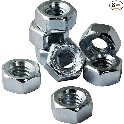 5/16-18 Zinc Coated Hex Nuts, Pack of 8 Build A Table, Hanger Bolts, Rockler Woodworking, Nuts And Washers, Hex Nut, Nails And Screws, Hardware Fasteners, Screws And Bolts, Metal Working