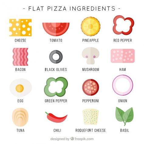 Flat ingredients for pizza Free Vector | Free Vector #Freepik #freevector #food #menu #restaurant #green Ingredients For Pizza, Pizza Project, Pizza Vector, Felt Food Diy, Pizza Games, Healthy And Unhealthy Food, Pizza Art, Restaurant Menu Template, Food Banner