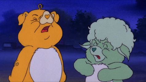 80s Vintage Photos, Carebear Aesthetic, Gentle Heart Lamb, Care Bears Movie, Spotify Pfp, Care Bear Cousins, Vintage Care Bears, Baby Hug, The Care Bears