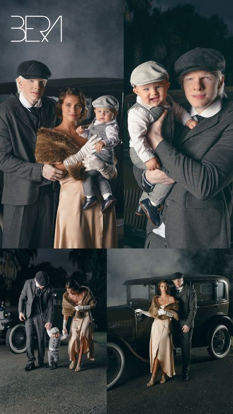 Our family of 3 photoshoot is based on the Peaky Blinders and the atmosphere of a 1920's English family portrait. It will be a great addition to your family portraits collection. You can request different movie characters, favorite pop singers or musicians Peaky Blinders Family Costume, Vintage Outfit Photoshoot, 1920s Family Photoshoot, Vintage Style Family Photoshoot, Family Vintage Photoshoot, Peaky Blinders Photoshoot Ideas, Vintage Family Photoshoot Ideas, Vintage Inspired Family Photos, Peaky Blinders Family