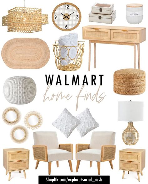 Boho Home Decor, Walmart Finds, Boho Furniture, Living Room Style, Neutral Home, Home Decor Ideas Furniture Boho Style, Walmart Boho Decor, Boho Suite Decor, Boho Formal Living Room, Decor For Side Table In Living Room, Boho Bedroom Inspirations Modern, Boho Accent Table Decor, Rattan Decor Living Room, Boho Townhouse Decor