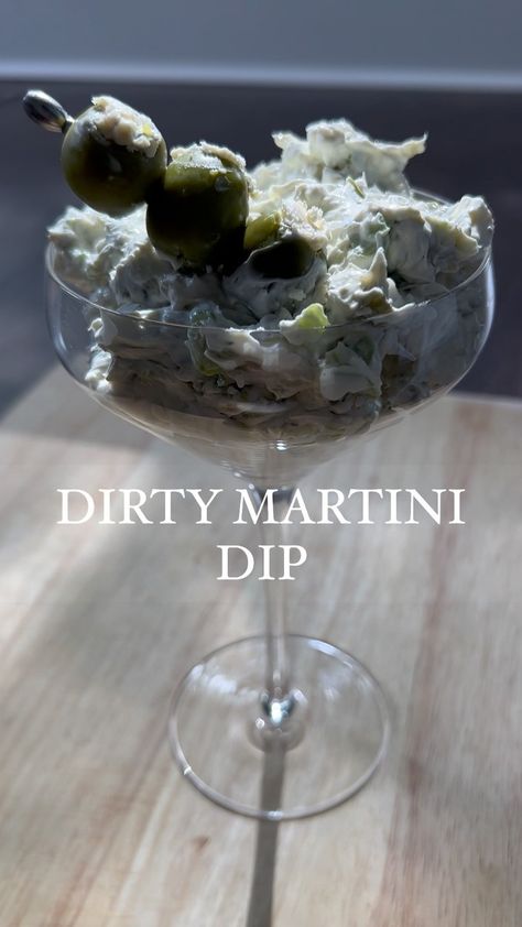 DIRTY MARTINI DIP 🫒🧀🍸 #ad You KNOW how I feel about my dirty martinis, but wait until you try this dirty martini DIP! It is over-the-top… | Instagram Dirty Martini Dip, Dirty Martini Dip With Vodka, Extra Dirty Martini Recipe, Classic Dirty Martini Recipe, Dirty Martini Vodka, Best Dirty Martini, Blue Cheese Stuffed Olives, Olive Brine, Olive Jar