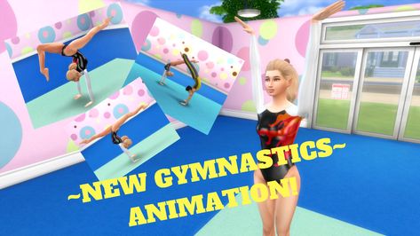 Gymnastics Animation, Sims 4 Gymnastics, Download Sims, Gymnastics Stuff, Sims 4 Couple Poses, Kids Gymnastics, 4 Poses, My Sims, Free Sims 4