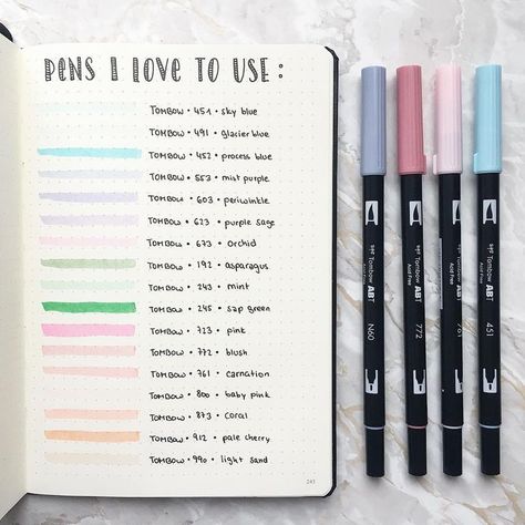 s a b i n a on Instagram: “Some of you asked what my favourite pens are. That's pretty easy: the Tombow Dual Brush Pens  Here's a little swatch I did in my bujo! I…” Tombow Brush Pen, Tombow Markers, Tombow Dual Brush Pen, Tombow Dual Brush, Pretty Notes, Stabilo Boss, Brush Pens, Diy Stationery, Bullet Journal Inspo