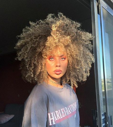 Blonde Afro, Blonde Natural Hair, Cabello Afro Natural, Hair Motivation, Colored Curly Hair, Dyed Natural Hair, Pelo Afro, Curly Girl Method, Hair Crush