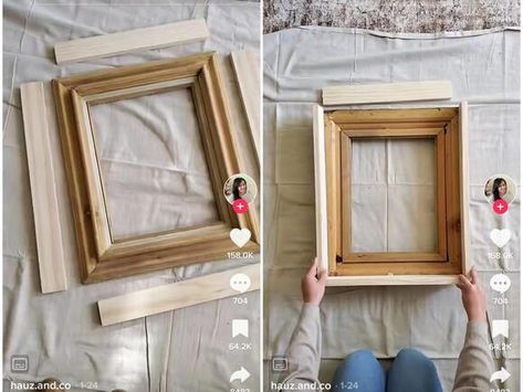 Storage Behind Picture Frame, Picture Framing Hacks, Picture Frame Hidden Storage Diy, Build Picture Frame, Diy Thermostat Cover, Hide Thermostat, Picture Frame Cabinet, Thermostat Cover, House Basement