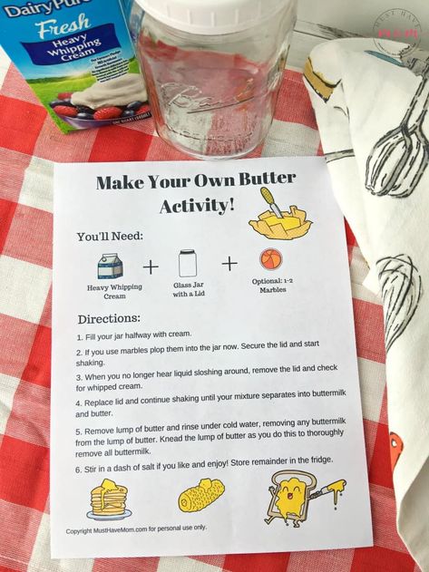 Butter In A Jar, Agriculture Education Classroom, Agriculture Classroom, Make Your Own Butter, Ag Day, Farm Lessons, Ag Education, Dairy Farming, Science For Toddlers