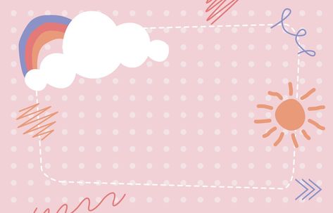 Cute Pink Polka Dot Background Sun Rainbow Cloud Pink Polka Dot Background, Dot Background, Background Powerpoint, Power Points, Polka Dot Background, Rainbow Cloud, School Stickers, Pink Polka Dots, Power Point